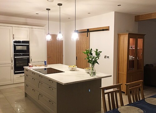 Black and white modern kitchen with minimalist design