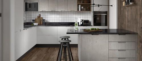 grey industrial kitchen