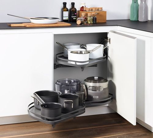 pull-out kidney shaped lazy susan