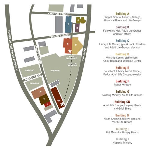 First Baptist Church Sevierville Campus Map