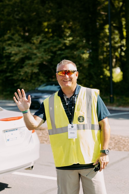 Plan A Visit welcome team greeter smiling happy to see people