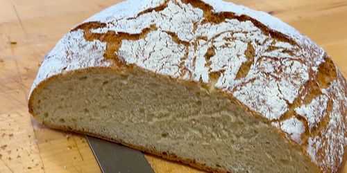 yeast bread loaf cut