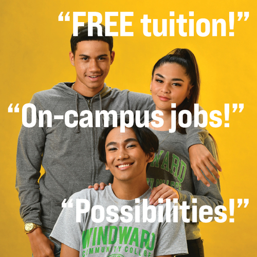 three students with free tuition on campus jobs exploring possibilities