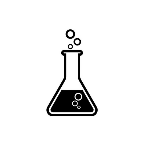 A beaker with bubbling fluid icon