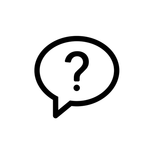 Speech bubble with question mark