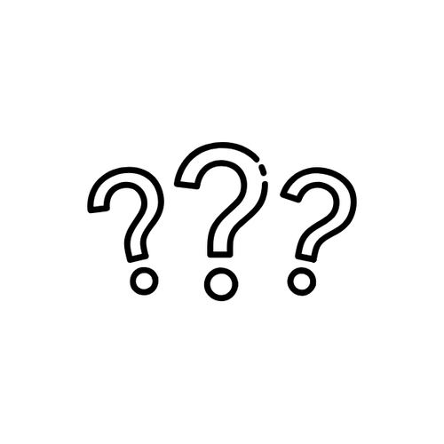 Three question marks