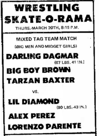 newspaper ad from 1969 advertising wrestling event