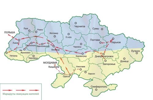 Ukraine Evacuation Map