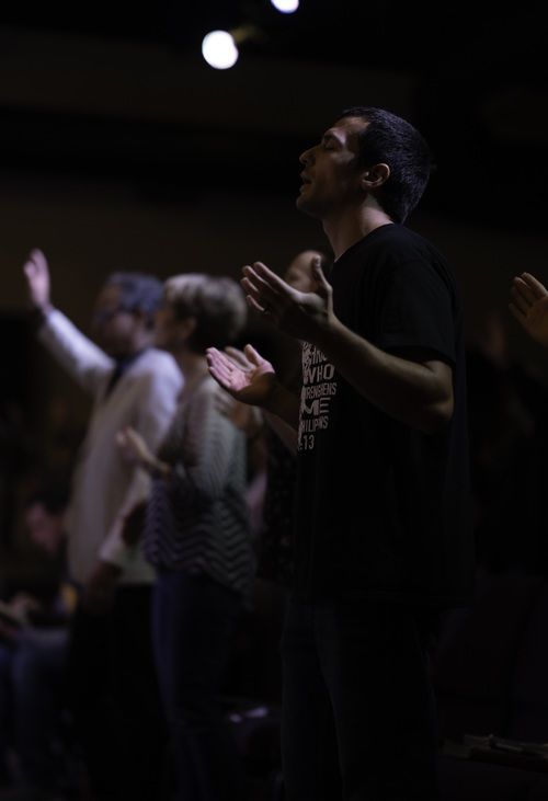 man in worship
