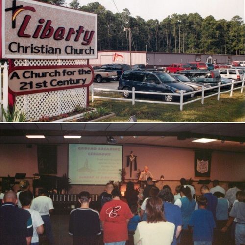 Photos from the original Liberty Church building when it was first founded.