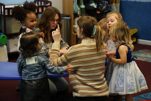 Teachers teaching kids at Liberty Church Kids Ministry