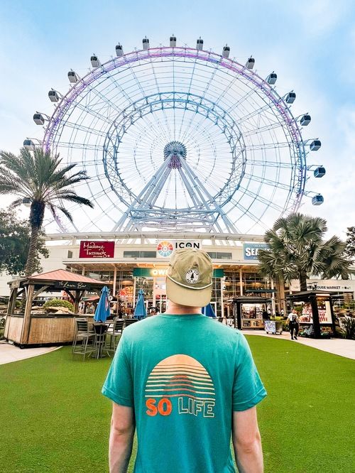 orlando eye icon park in a sochurch shirt