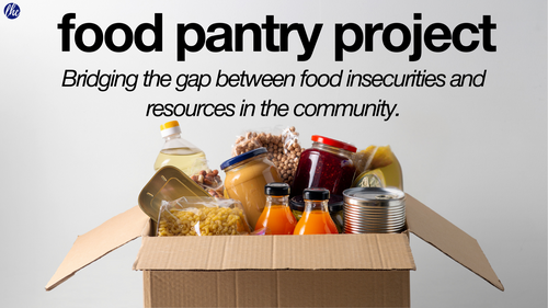 Newbridge Food Pantry project image showing food in a large moving box
