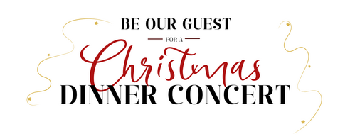 fancy christmas dinner logo reads 