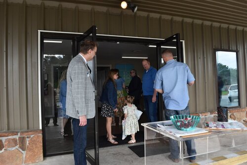 Greeter team welcoming guests on Sunday morning