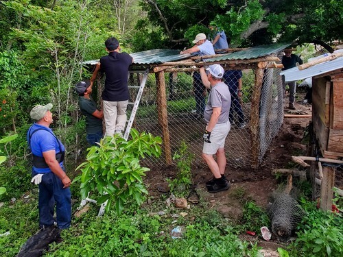 Building a chicken coop in Honduras