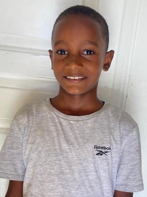 young boy with smile