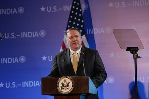 INDIA-JUNE,25 2019: US Secretary of State, Mike Pompeo arrived in India to talk on issues related to defence at New Delhi on Tuesday.