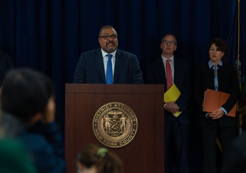 New York City, NY USA September 8, 2022. Manhattan District Attorney Alvin Bragg announces charges on Steve Bannon who was being indicted in NYC Supreme Court.