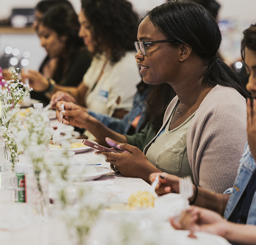 Women’s fellowship meal at Commission Church, Non-Denominational Church in Allen TX