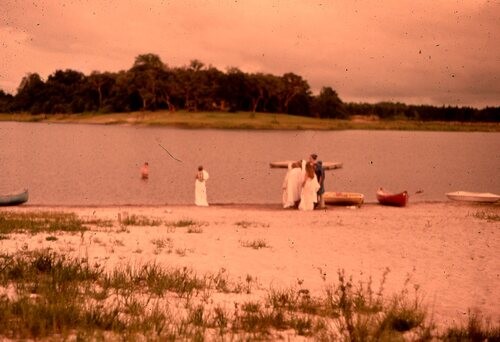 Baptisms by the old lake.