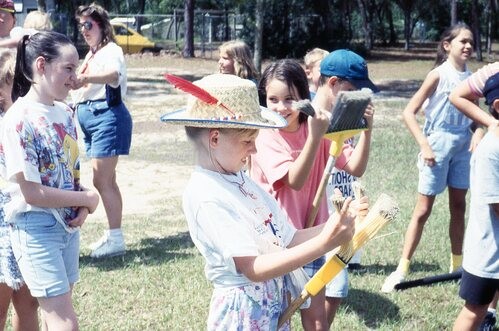 Children playing at Camp.