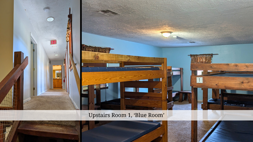 Upstairs Room 1, 'Blue Room'.