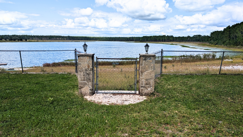 Gate to lake.