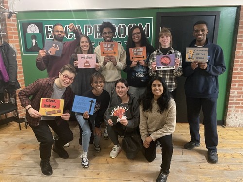 Young adults at an event.