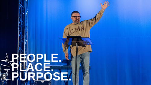 Vivid City Church building entrance with Western Guilford High School signage in Greensboro NC