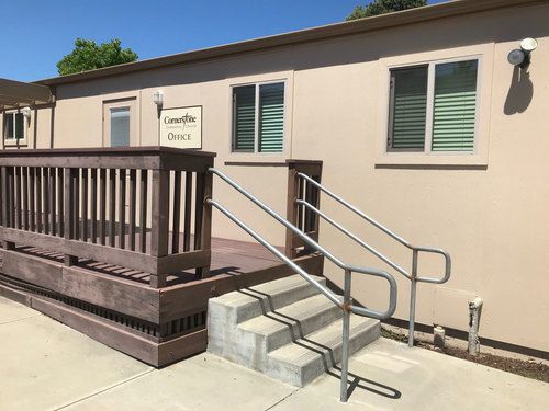 Photo of front of Cornerstone Community Church office building.