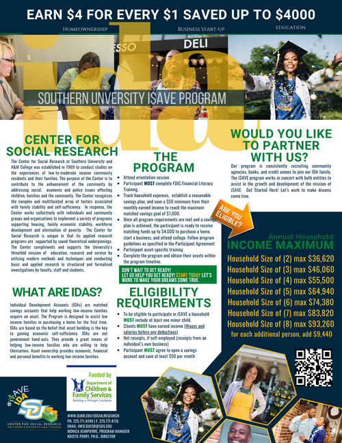 Southern University iSave Program Brochure