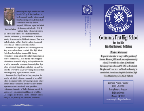 Community First High School of Minden Brochure