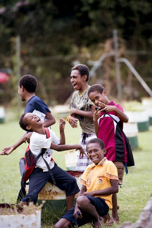5 african american kids playing outside at full deliverance baptist church