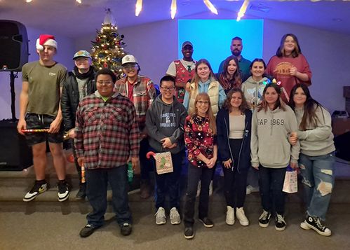 photo of Youth Group at their 2022 Christmas party