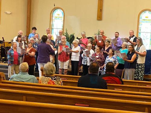 UMCL Choir practicing