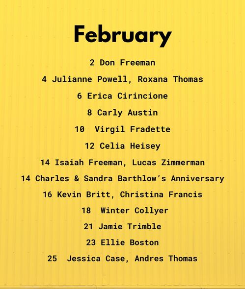 October Birthdays and Anniversaries