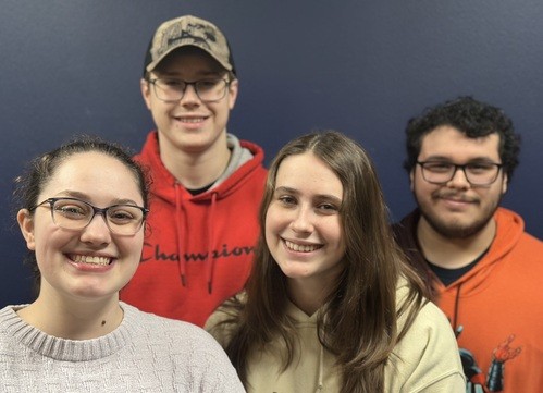 Our youth leaders, from left to right: Lilly, Caleb, Zoe, Isaac