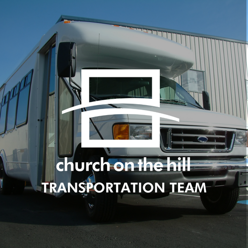 Photo of our transport bus at Church on the Hill
