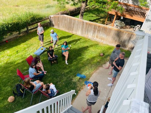 Summer backyard homegroup at Equipped Church in Highlands Ranch CO