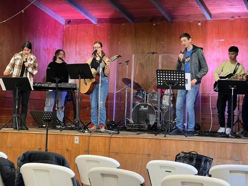 Youth at Rise Up Winter Camp in CA at Equipped Church in Highlands Ranch CO