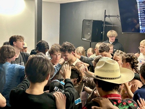 Praying for one another at Equipped Church in Highlands Ranch CO