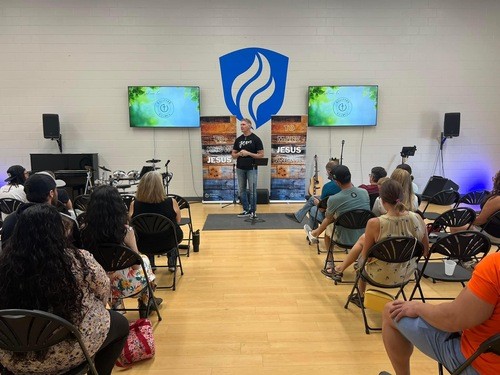 Chris sharing the message at Equipped Church Highlands Ranch, CO