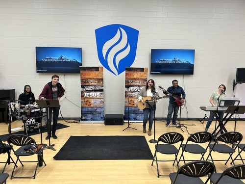 Worship team practice at Equipped Church in Highlands Ranch CO
