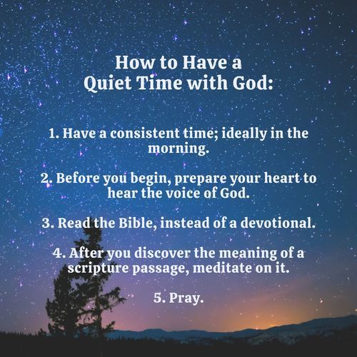 How to have a quiet time with god