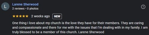5-star Google review from Larene