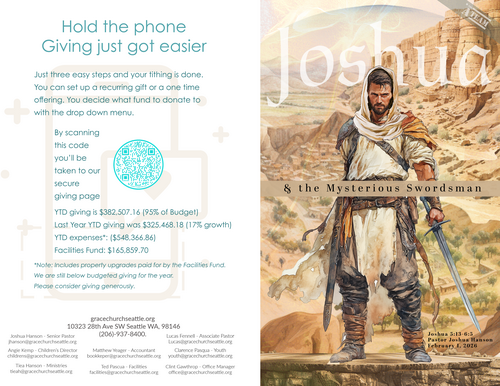 A sneak peek at our paper bulletin.