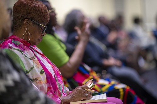 ABC Congregation during Worship Service - closeup