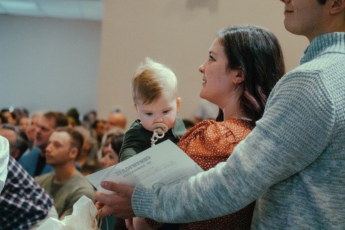 Baby at church