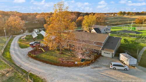 Arial photo of one of the Shiloh family homes